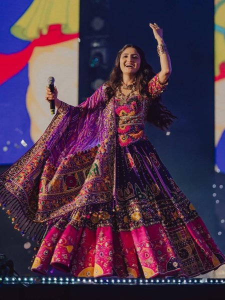  Geeta Rabari Wearing Muslin Cotton Lehenga Choli with Real Mirror Work and Designer Dupatta  Lehenga
