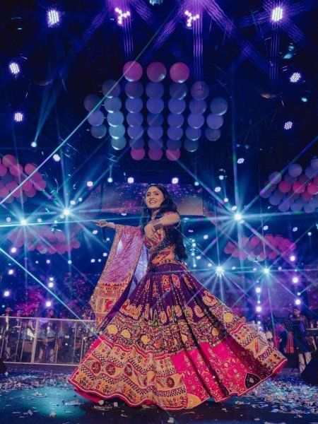  Geeta Rabari Wearing Muslin Cotton Lehenga Choli with Real Mirror Work and Designer Dupatta Navratri Lehnega Choli