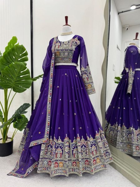 Georgette Lehenga Set Wedding & Partywear with Dori, Sequin & Lace Work Buy Online from Trusted Supplier in India  Lehenga