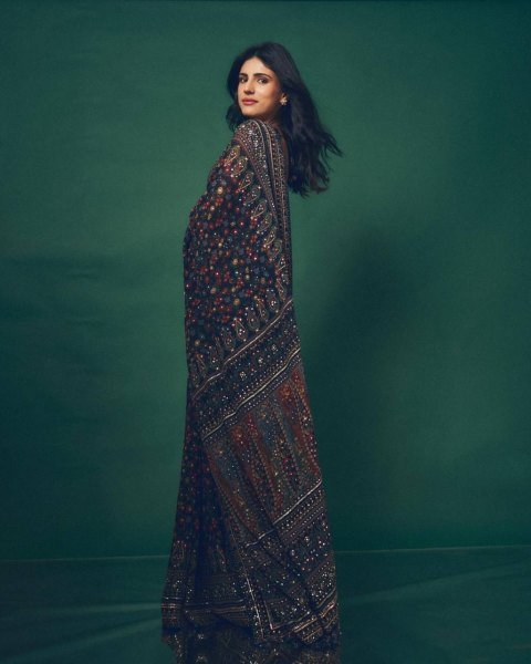 Georgette Royal Blue Saree with Shimmer Detailing and Embroidery Blouse For Wedding Wear Designer Wedding Sarees Wholesale