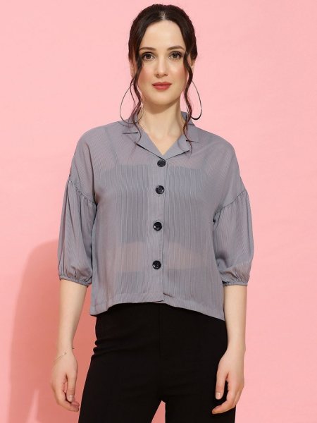 Georgette Stylish Wholesale Shirt For Girls Wear Western Ladies Top Wholesale