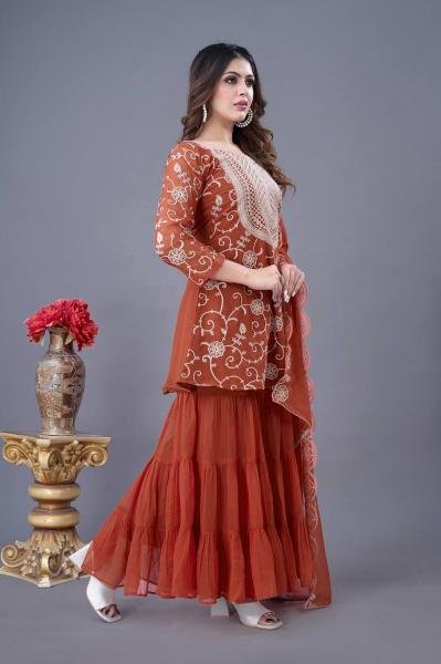 Georgette Wholesale Readymade Sharara Suit For Festival Wear Ready To Wear Collection