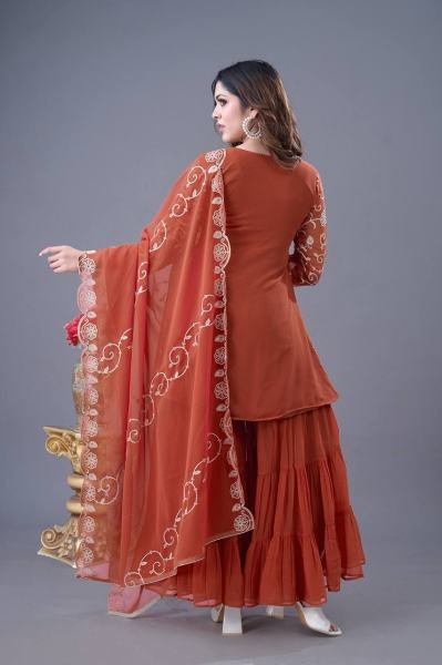 Georgette Wholesale Readymade Sharara Suit For Festival Wear Ready To Wear Collection