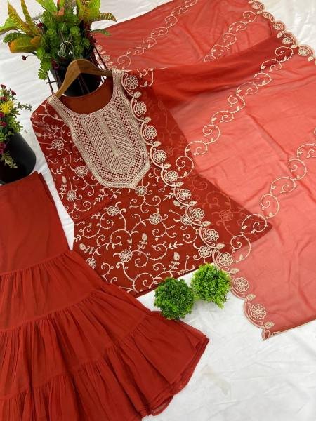 Georgette Wholesale Readymade Sharara Suit For Festival Wear Ready To Wear Collection