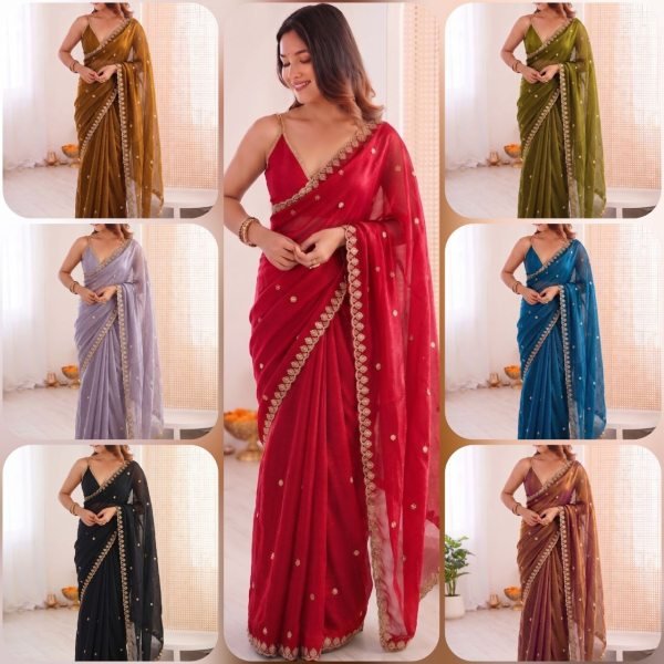 Glamorous Black Designer Soft Space Silk Saree with Zari and Sequin Detailing Silk Sarees Wholesale