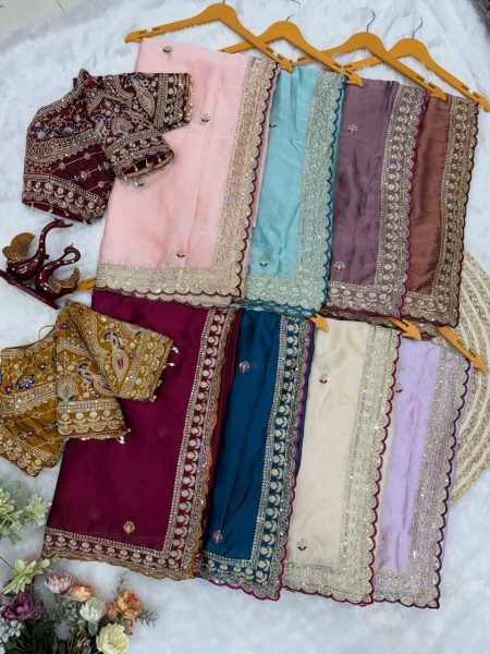 Glamorous Purple Soft Rangoli Silk Saree Collection with Boutique Quality Finish Designer Wedding Sarees Wholesale