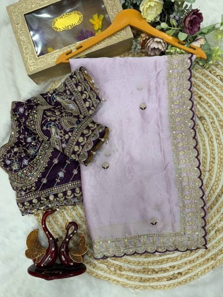 Glamorous Purple Soft Rangoli Silk Saree Collection with Boutique Quality Finish Designer Wedding Sarees Wholesale