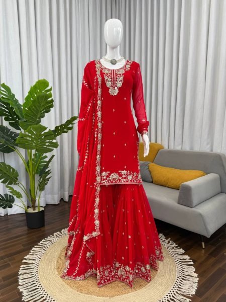 Glamorous Ready to Wear Georgette Sharara Outfit for Boutique Buyers Ready To Wear Suit
