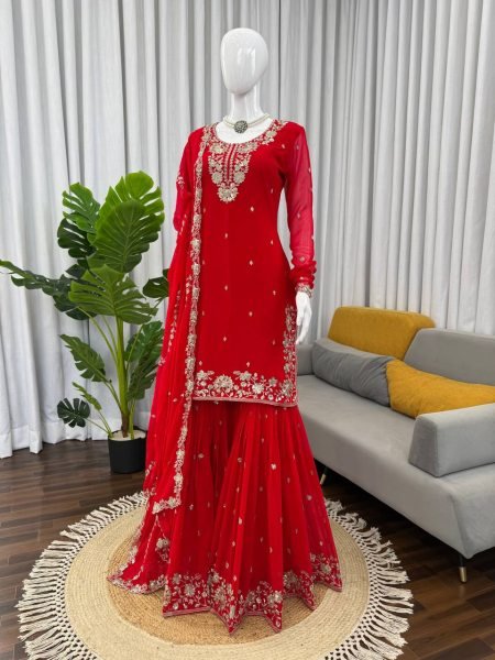 Glamorous Ready to Wear Georgette Sharara Outfit for Boutique Buyers Ready To Wear Collection