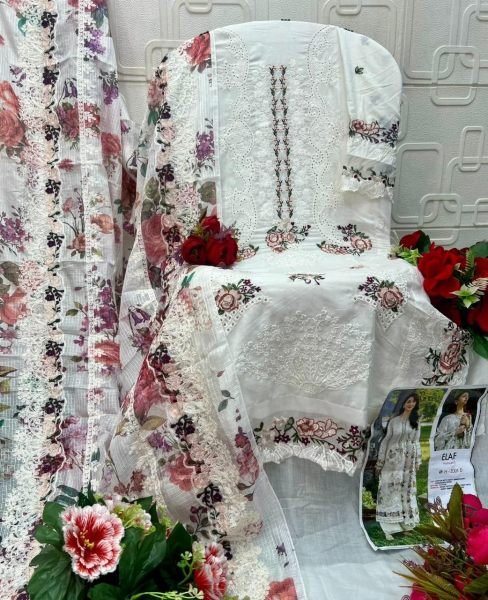 Glamorous White Cotton Chikankari Suit Set with Designer Dupatta for Festive Gatherings Cotton Salwar Kameez Wholesale