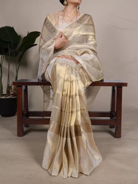 Gold Tissue Zari Saree for Women At Best Wholesale Rate Silk Sarees Wholesale
