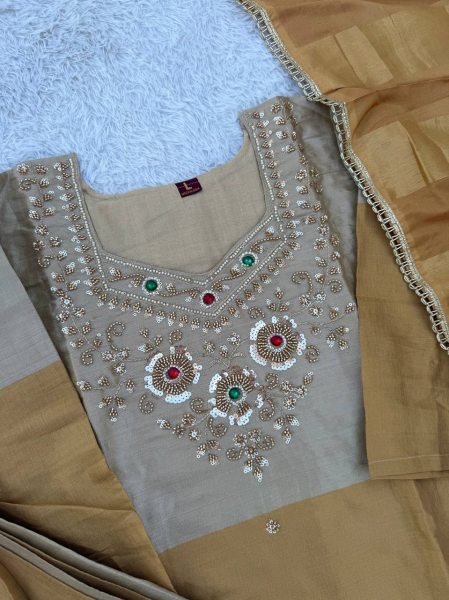 Golden Silver Designer Banarasi Viscose Palazzo Suit with Zari Patta Dupatta For Festival 3 Piece Kurti Set
