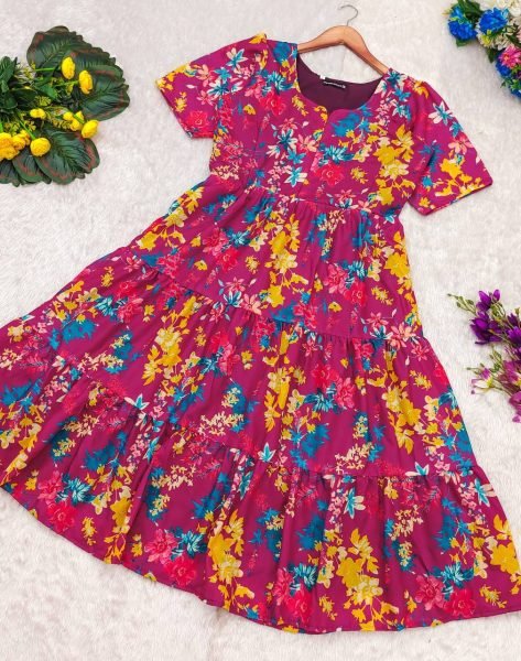 Gorgeous Soft Cotton Printed Dress – Timeless Beauty for Every Occasion Printed Kurtis