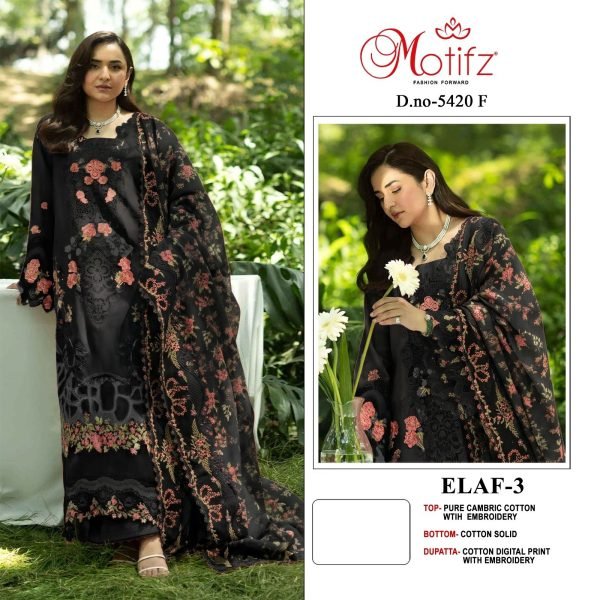Graceful Black Pure Cambric Cotton Embroidered Top with Cotton Pant at Wholesale Rate Pakistani Suits Wholesale