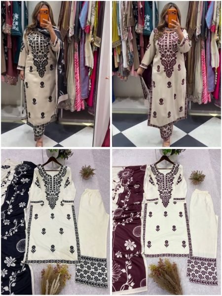 Graceful Black Stylish Embroidered Palazzo Set with Printed Dupatta for Daily   Party Wea Ready To Wear Collection