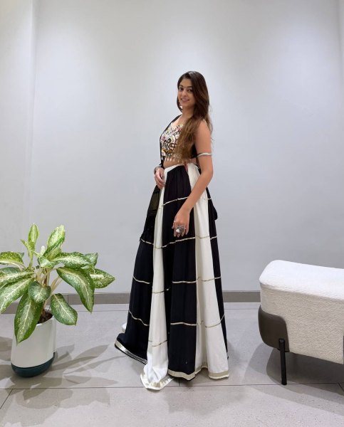 Graceful Black White Designer Rayon Navratri Lehenga Choli with Real Mirror Embroidery Navratri Lehnega Choli