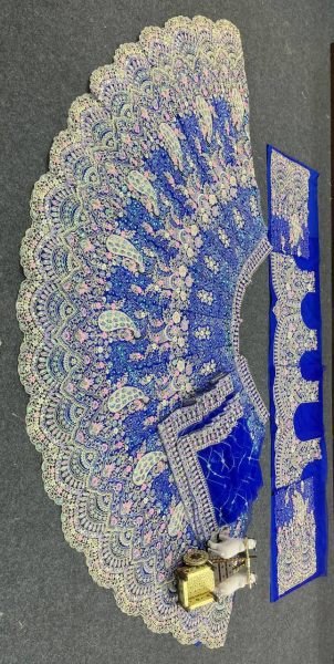 Graceful Blue Wedding Wear Designer Lehenga for Boutique Collection Bridal Lehenga Choli