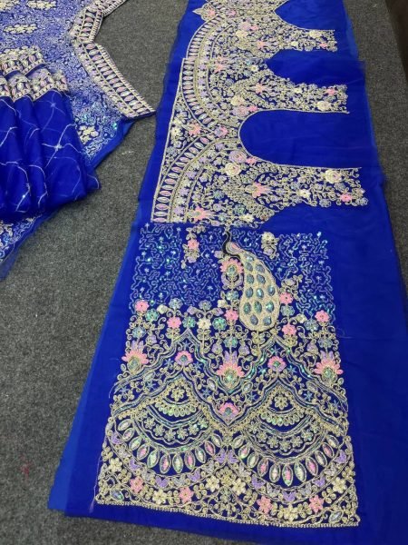 Graceful Blue Wedding Wear Designer Lehenga for Boutique Collection Bridal Lehenga Choli