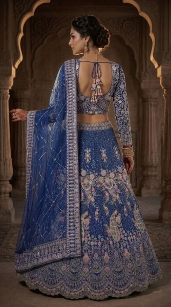 Graceful Blue Wedding Wear Designer Lehenga for Boutique Collection Bridal Lehenga Choli