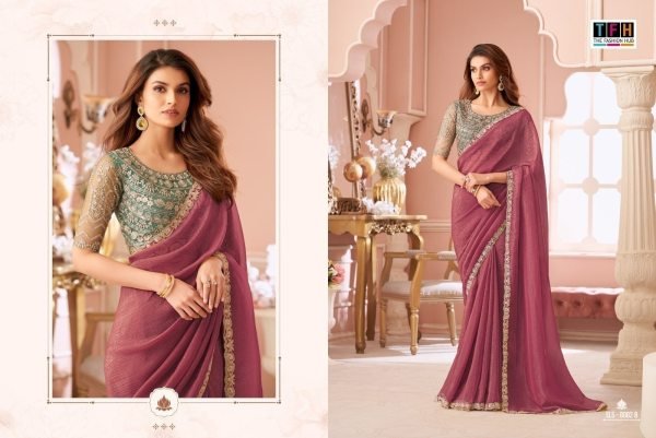 Graceful Dusty Pink Elegant Party Wear Saree for Wedding and Festive Wear Designer Wedding Sarees Wholesale