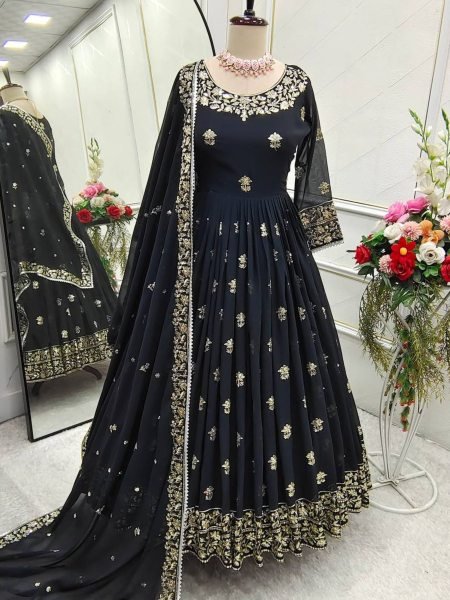 Graceful Fox Georgette Gown Set for Women Wedding & Evening Special Outfits 