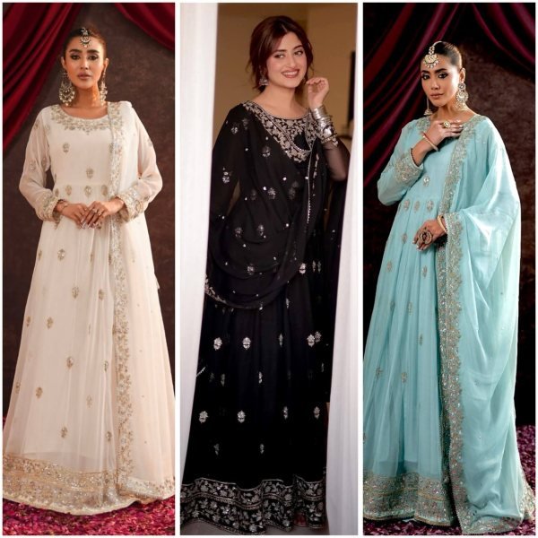 Graceful Fox Georgette Gown Set for Women Wedding & Evening Special Outfits Ready To Wear Collection