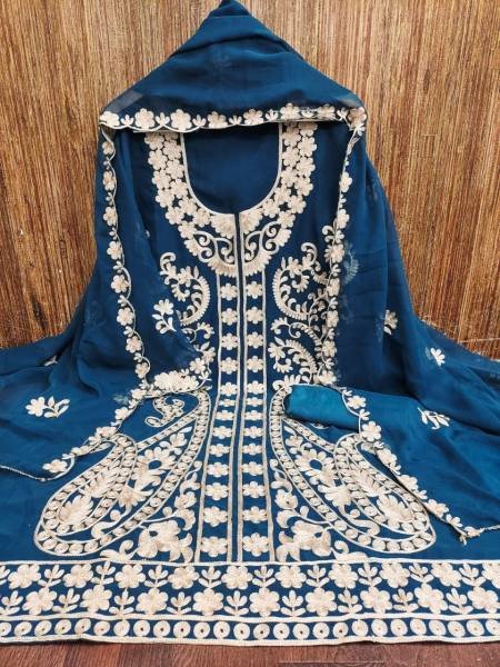 Graceful Georgette Work Drees MAterial Collection At Wholesale Rate Color Set Matching Dress Material Wholesale