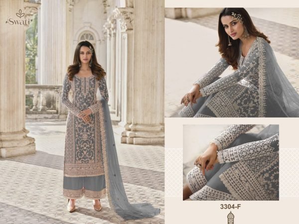 Graceful Grey Unstitch Japan Satin Inner Salwar Suit with Dupatta for Parties at Manufacturer Rate  Embroidery Suits Wholesale