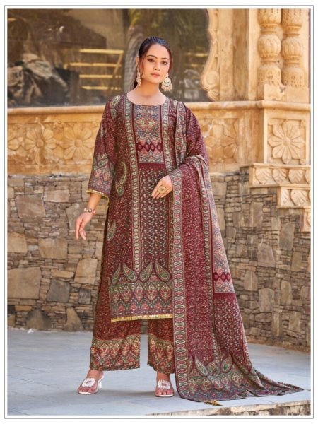 Graceful Jam Satin Sharara Set with Original Mirror Work for Women Festive Wear Kurtis