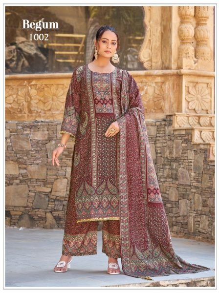 Graceful Jam Satin Sharara Set with Original Mirror Work for Women Festive Wear Printed Kurtis