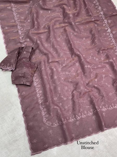 Graceful Mauve Designer Status Silk Saree with Embroidered Status Silk Blouse  Silk Sarees Wholesale