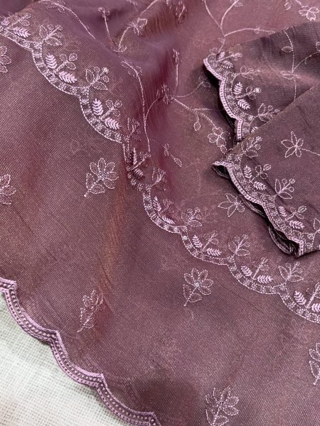 Graceful Mauve Designer Status Silk Saree with Embroidered Status Silk Blouse  Silk Sarees Wholesale