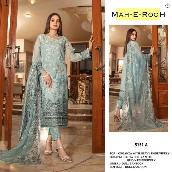 Graceful Organza Pakistani Salwar Suit with Hand Work   Multi Embroidery Design Pakistani Suits Wholesale