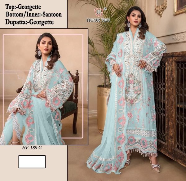 Graceful Pakistani Ready to Wear Suit in Blue Ideal for Eid   Parties Pakistani Suits Wholesale