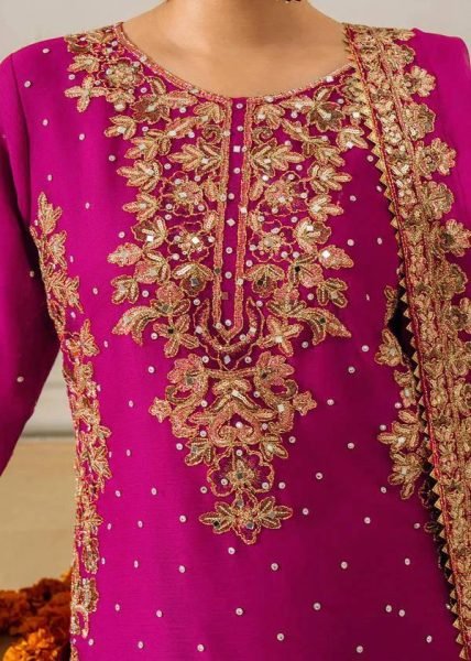 Graceful Pink Designer Roman Glass Embroidered Kurti with Chudidar and Dupatta Ready To Wear Collection