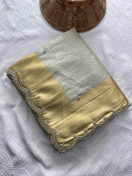 Graceful Pista Wedding Collection Pure Kanjivarm Silk Saree with Beads Work at Wholesale Rate Silk Sarees Wholesale