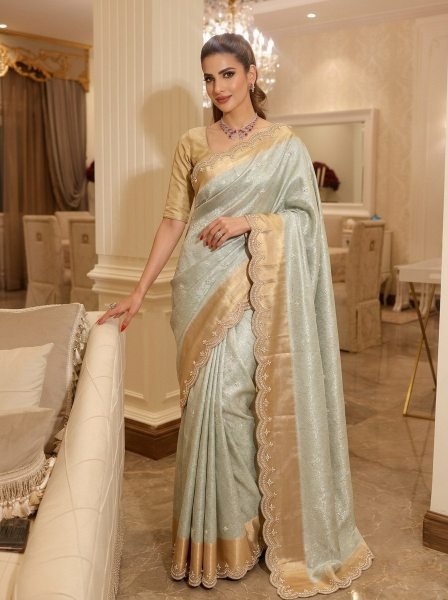 Graceful Pista Wedding Collection Pure Kanjivarm Silk Saree with Beads Work at Wholesale Rate Silk Sarees Wholesale