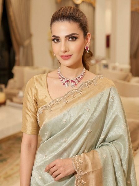 Graceful Pista Wedding Collection Pure Kanjivarm Silk Saree with Beads Work at Wholesale Rate Silk Sarees Wholesale