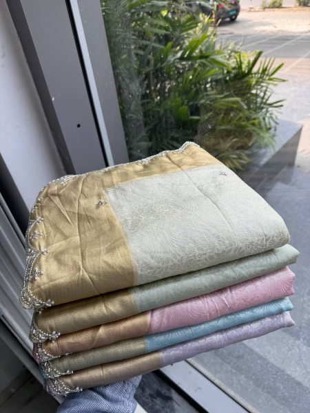 Graceful Pista Wedding Collection Pure Kanjivarm Silk Saree with Beads Work at Wholesale Rate Silk Sarees Wholesale