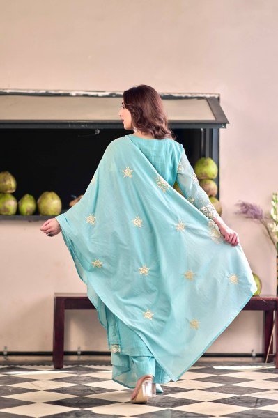 Graceful Women's Chinon Suit Set with Premium Embroidery and Soft Micro Full Inner For Wholesalers  Embroidery Kurtis 
