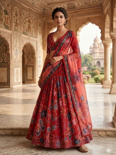 Grand Maroon Flair Lehenga with Heavy CanCan for Bridal Functions  Lehenga