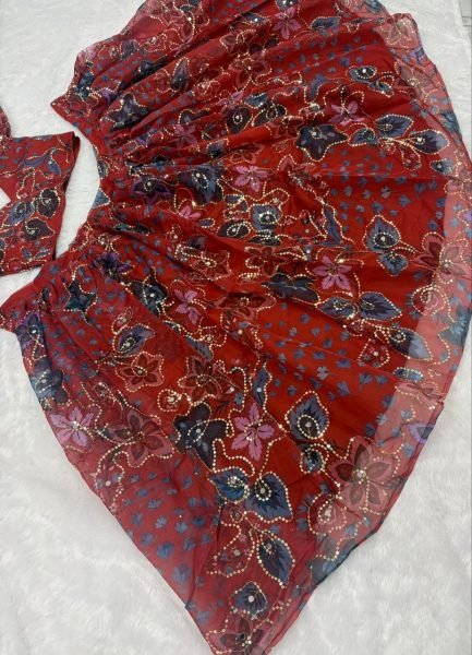 Grand Maroon Flair Lehenga with Heavy CanCan for Bridal Functions Designer Lehenga Choli