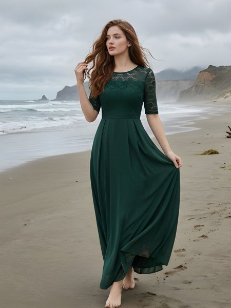 Green Affordable Designer Net Dress for Festive and Casual Occasions Kurtis