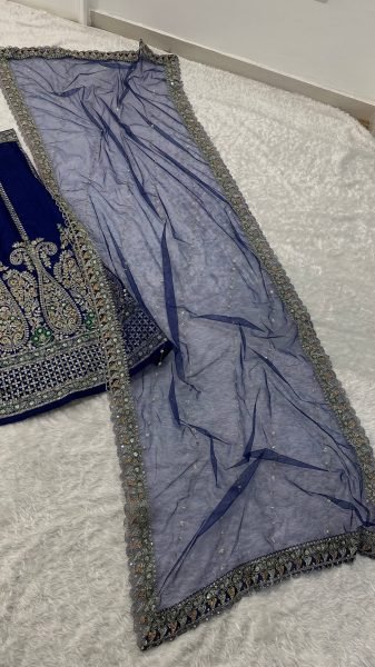 Groundbreaking Blue Thai Silk Lehenga Choli with Sequin Dori and Thread Work Designer Lehenga Choli