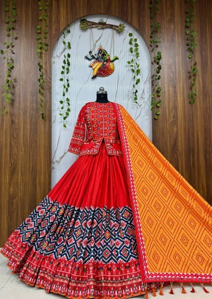 Groundbreaking Multi Muslin Cotton Chaniya Choli with Real Mirror Work and Digital Print Dupatta For Navrati  Navratri Lehnega Choli