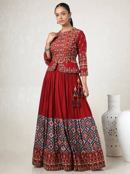 Groundbreaking Multi Muslin Cotton Chaniya Choli with Real Mirror Work and Digital Print Dupatta For Navrati  Navratri Lehnega Choli
