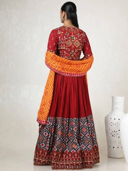 Groundbreaking Multi Muslin Cotton Chaniya Choli with Real Mirror Work and Digital Print Dupatta For Navrati  Navratri Lehnega Choli
