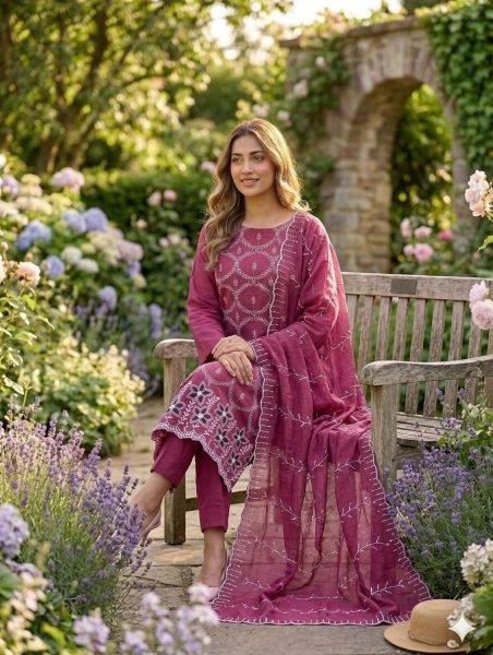 Groundbreaking Rani Pink Designer PV Vichitra Silk Suit Set with Multi Work Dupatta Color Set Matching Dress Material Wholesale