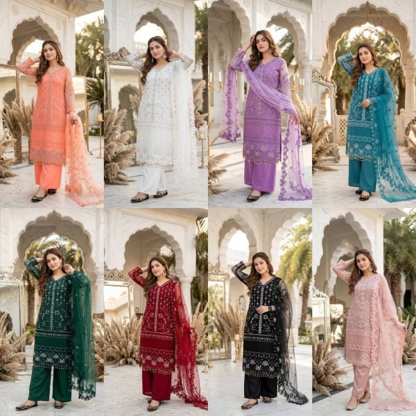 Groundbreaking White Soft Net Kurti with Butter Silk Palazzo and Premium Dupatta Ready To Wear Collection