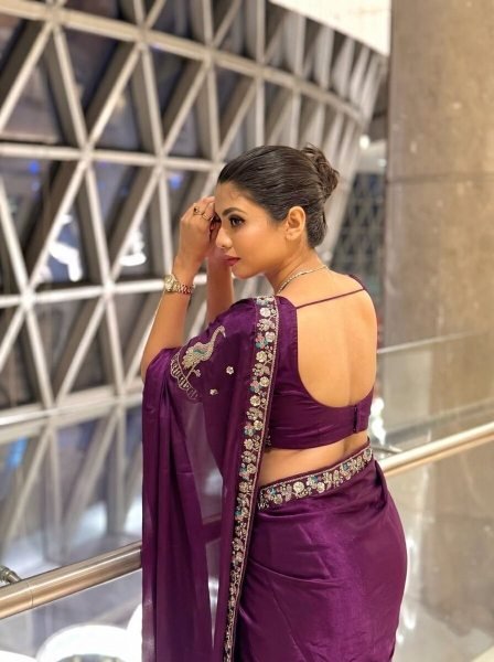 Groundbreaking Wine Satin Saree with Embroidered Blouse for Party and Reception Wear Designer Wedding Sarees Wholesale